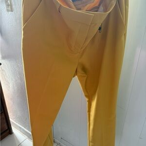 Express Yellow Ankle Cropped Pants